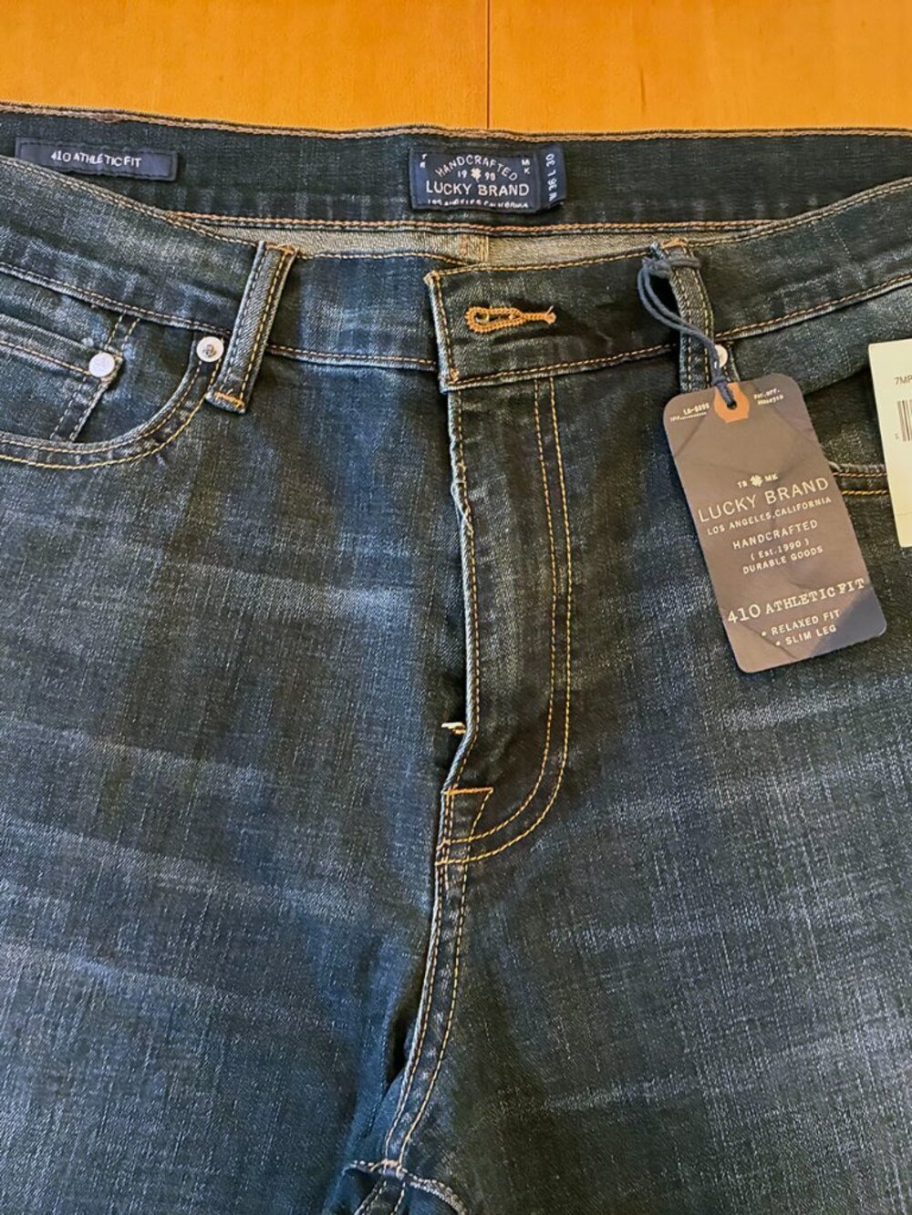 Lucky Brand 410 Athletic Fit, Slim Leg, Mens Blue Jeans 36x30